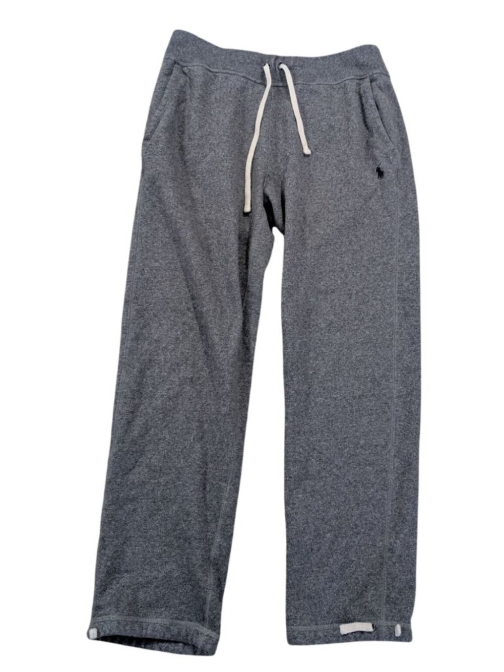 Polo Ralph Lauren Mens M Grey Fleece Drawstring Hem Sweatpants Preowned